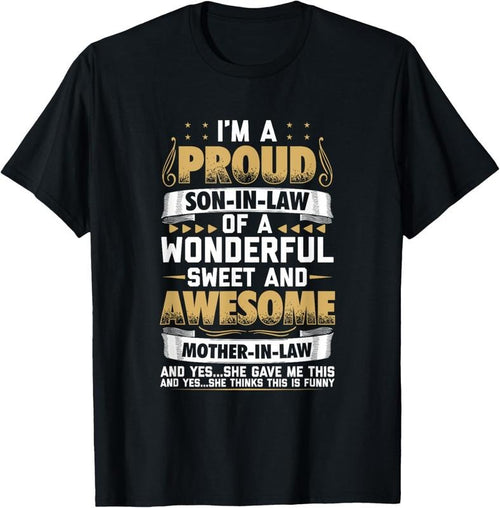 100% Cotton Funny Son In Law From Mother In Law T-Shirt Hoodie Sweatshirt | PrintMintTees.com