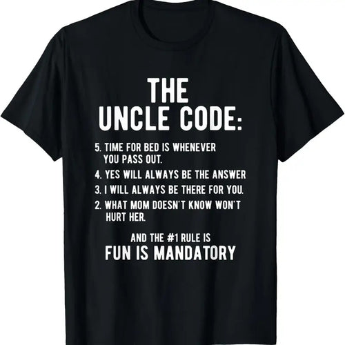100% Cotton Funny Uncle Gifts From Niece Nephew The Uncle Code Cool T-Shirt Hoodie Sweatshirt | PrintMintTees.com