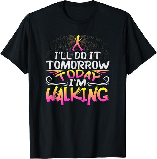 100% Cotton Funny Walking Exercise Design for Healthy Walker T-Shirt Hoodie Sweatshirt | PrintMintTees.com