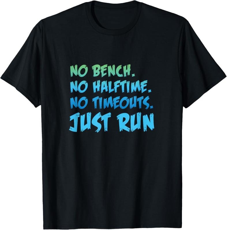 100% Cotton Funny XC Cross Country Running Gift No Bench No Halftime Short Sleeve T-Shirt Hoodie Sweatshirt