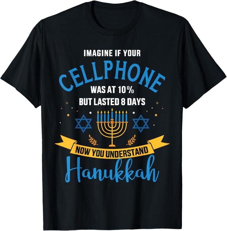 100% Cotton Funny Cellphone Jewish Hanukkah Chanukah T-Shirts, Hoodie, Sweatshirt