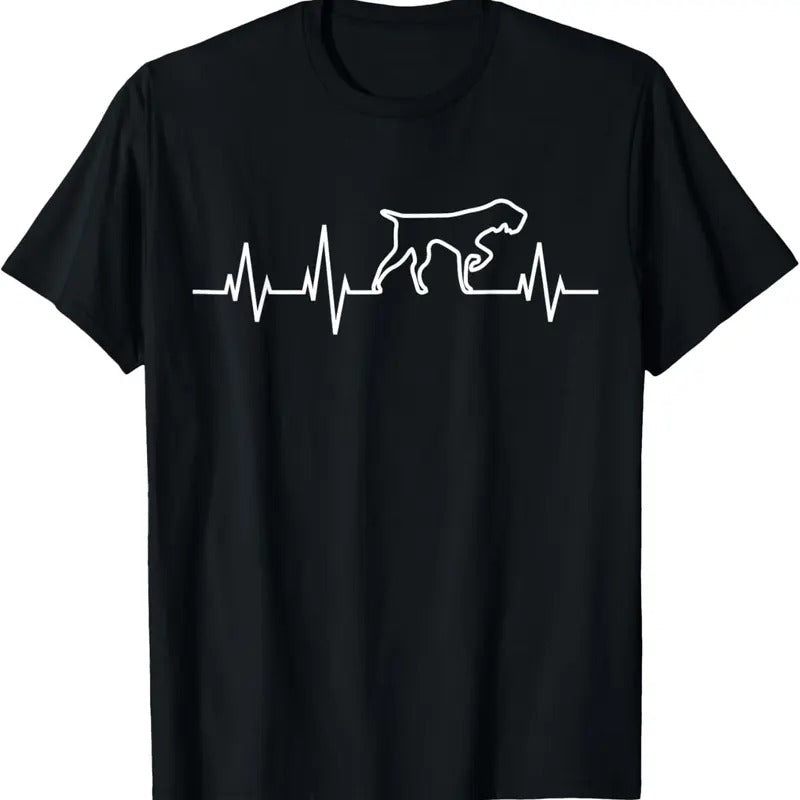 100% Cotton GWP DRAHTHAAR Heartbeat T-shirt Dog Lover Hunting Dog Shirts T-Shirt Hoodie Sweatshirt | PrintMintTees.com