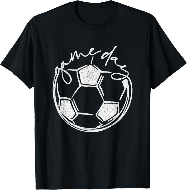 100% Cotton Game Day Soccer Ball Sports Men Women  Gifts T-Shirt Hoodie Sweatshirt | PrintMintTees.com