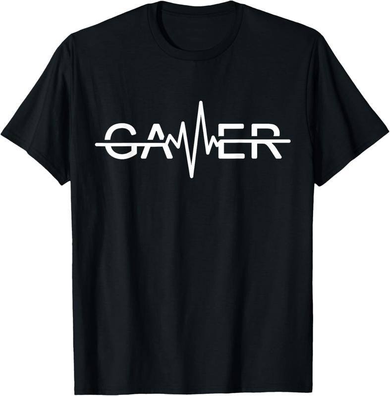 100% Cotton Gamer Heartbeat Video Games Graphic T-Shirt Hoodie Sweatshirt | PrintMintTees.com
