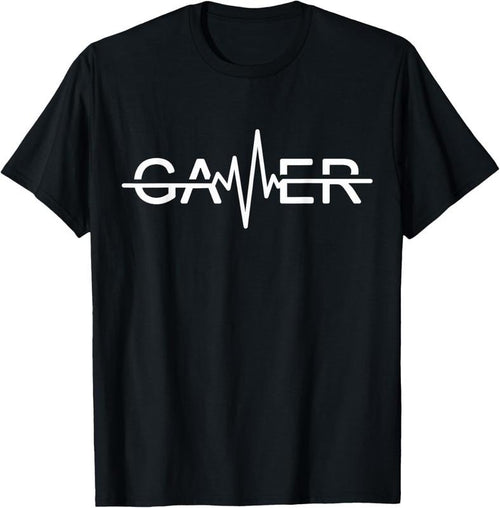 100% Cotton Gamer Heartbeat Video Games Graphic T-Shirt Hoodie Sweatshirt | PrintMintTees.com