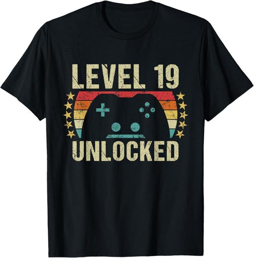 100% Cotton Gaming Vintage 19th Birthday Gift 19 Year Old Boy Girl Gamer T-Shirt Hoodie Sweatshirt | PrintMintTees.com