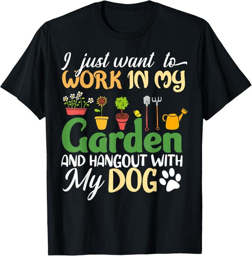 100% Cotton Gardening Dog Lovers Gardener Garden Plant Gifts Women, Men T-Shirt Hoodie, Sweatshirt | PrintMintTees.com