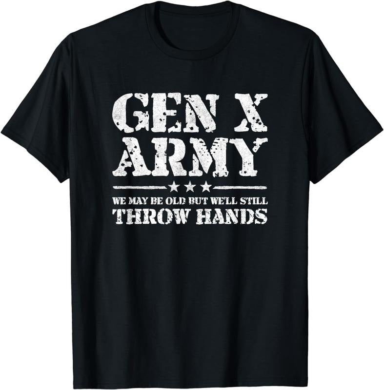[100% Cotton]Gen X - Gen Xer - Generation X - Throw Hands - Funny Gen X T-Shirt Hoodie Sweatshirt | PrintMintTees.com