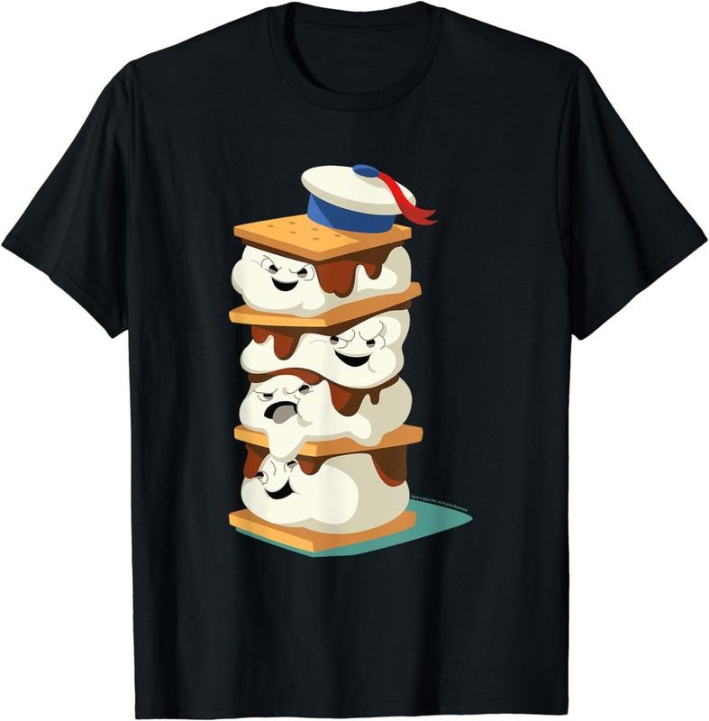 [100% Cotton]Ghostbusters Stay Puft Marshmallow Men S'mores Stack T-Shirt Hoodie Sweatshirt | PrintMintTees.com