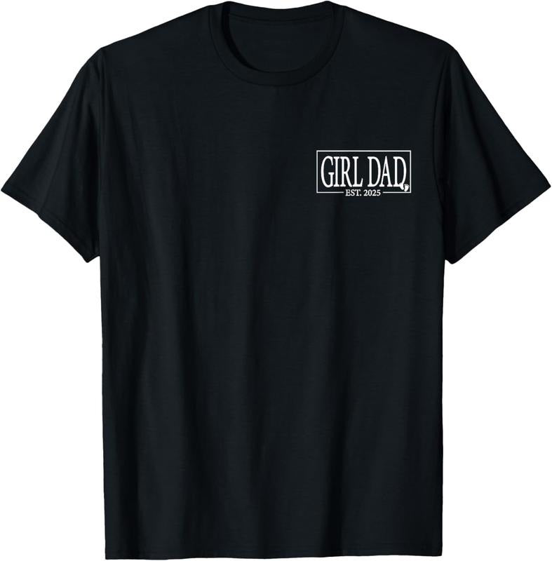 100% Cotton Girl Dad Est. 2025 Logo Dad 2025 Father Girl Dad Be 2025 T-Shirts, Hoodie, Sweatshirt