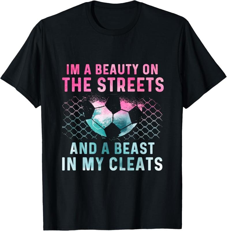 100% Cotton Girl Soccer Player Team Cleats Mom Goalie Captain Shirt Hoodie Sweatshirt