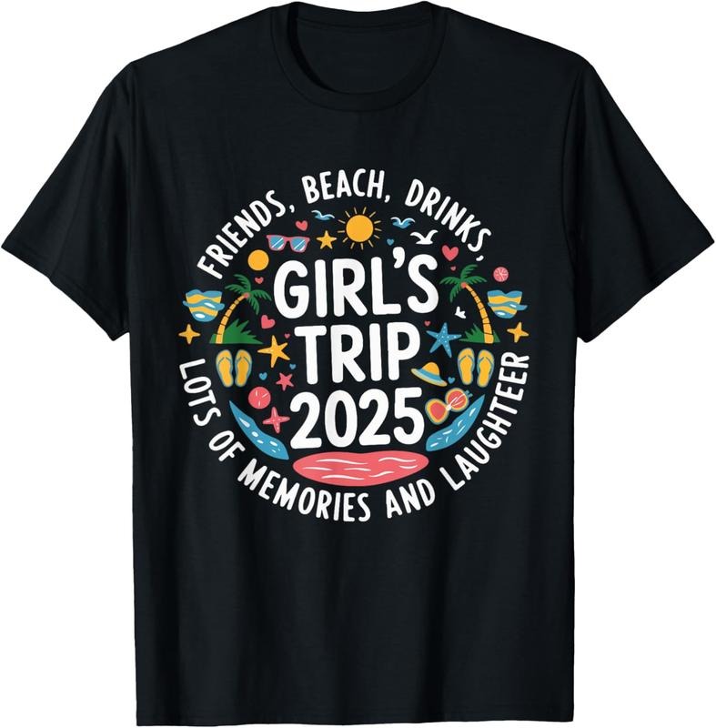 100% Cotton Trip 2025 Friends Beach Drinks Lots Memories T-Shirts, Hoodie, Sweatshirt