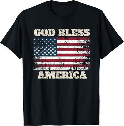 100% Cotton God Bless America Patriotic Happy 4th of July for Men, Women T-Shirt Hoodie Sweatshirt | PrintMintTees.com