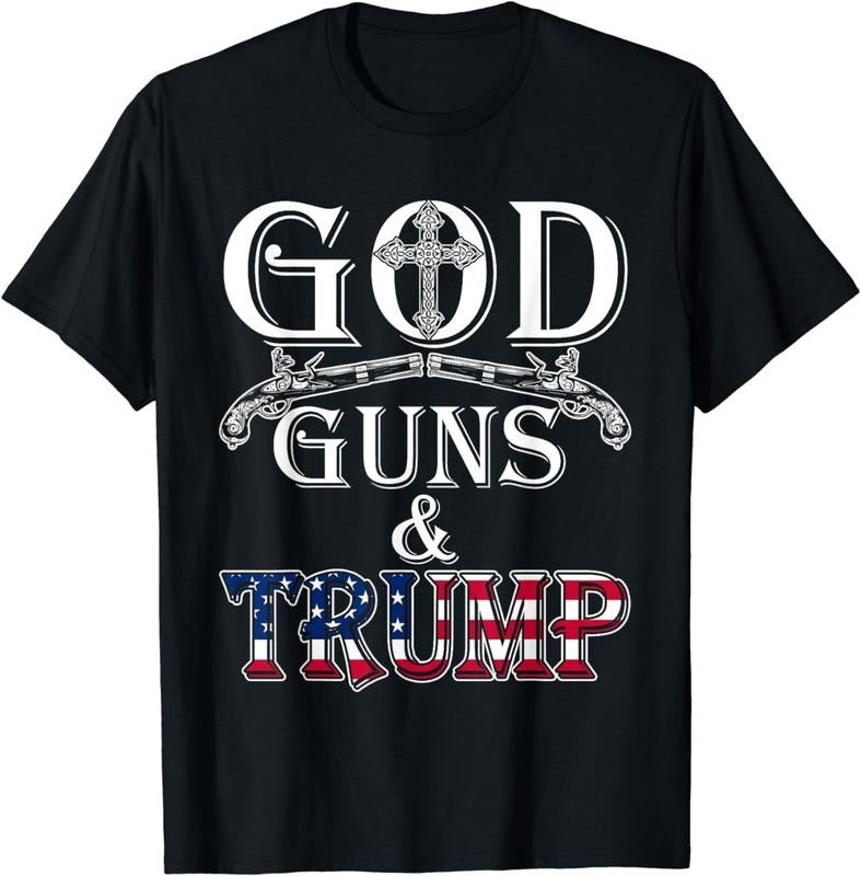 [100% Cotton]God Guns And DonaldShirt 2nd Amendment T Shirt Donald45 Hoodie Sweatshirt | PrintMintTees.com