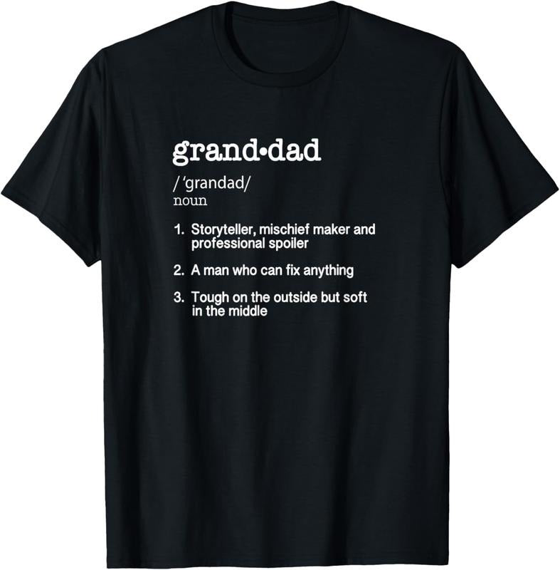 100% Cotton Granddad Definition T Shirt - Funny Father's Day Gift Tee T-Shirt Hoodie, Sweatshirt | PrintMintTees.com