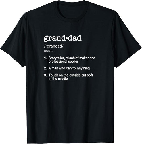 100% Cotton Granddad Definition T Shirt - Funny Father's Day Gift Tee T-Shirt Hoodie, Sweatshirt | PrintMintTees.com