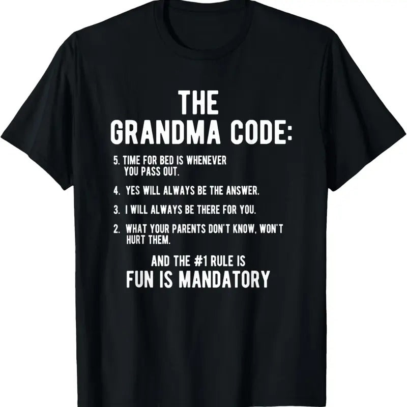 100% Cotton Grandma Gift From Granddaughter Grandson The Grandma Code T-Shirt Hoodie Sweatshirt | PrintMintTees.com