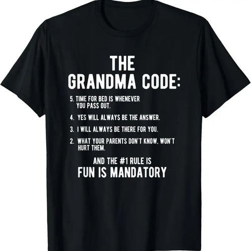 100% Cotton Grandma Gift From Granddaughter Grandson The Grandma Code T-Shirt Hoodie Sweatshirt | PrintMintTees.com