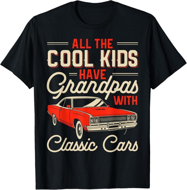 100% Cotton Grandpas with Classic Cars Funny Old Car Enthusiast Car Guy T-Shirt Hoodie Sweatshirt | PrintMintTees.com