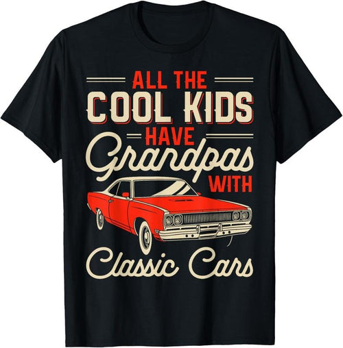 100% Cotton Grandpas with Classic Cars Funny Old Car Enthusiast Car Guy T-Shirt Hoodie Sweatshirt | PrintMintTees.com