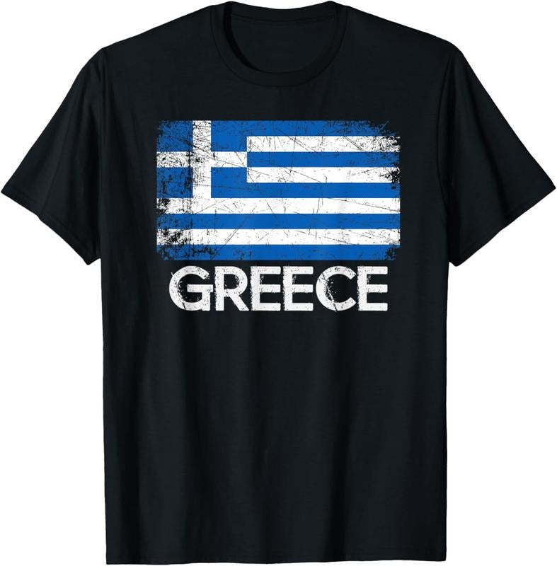 100% Cotton Greek Flag T-Shirt | Vintage Made In Greece Gift T-Shirt Hoodie Sweatshirt | PrintMintTees.com