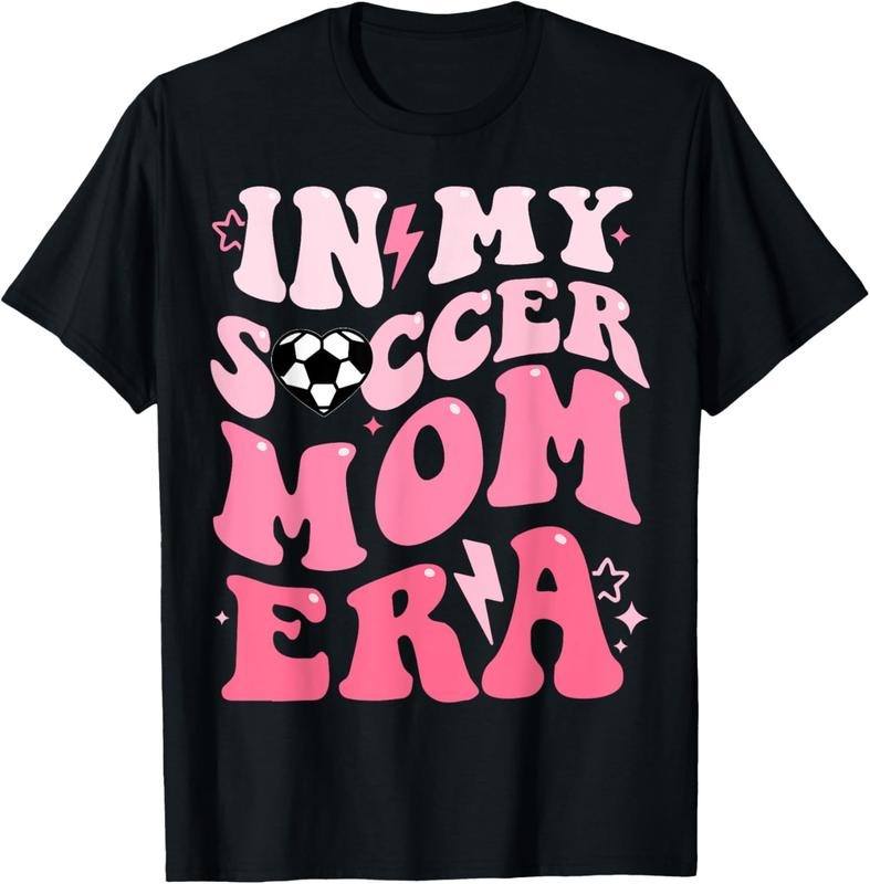 100% Cotton Groovy In My Soccer Mom Era Soccer Mom Of Girls T-Shirt Hoodie, Sweatshirt | PrintMintTees.com