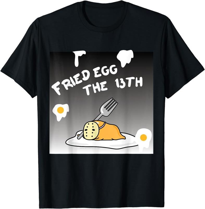 [100% Cotton]Gudetama Fried Egg the 13th Halloween Tee Shirt T-Shirt Hoodie Sweatshirt | PrintMintTees.com