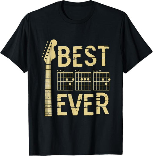 100% Cotton Guitarist Father Best Dad Ever D A D Chord Gifts Guitar T-Shirt Hoodie Sweatshirt | PrintMintTees.com