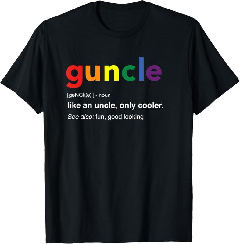 100% Cotton Guncle Definition Rainbow Pride Color Gay Uncle T-Shirts, Hoodie, Sweatshirt