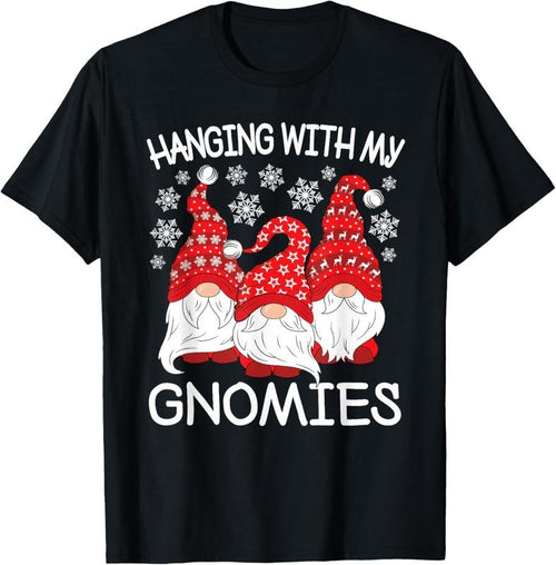 100% Cotton Hanging With My Gnomies Christmas Gnome Xmas Men Women  T-Shirt Hoodie, Sweatshirt | PrintMintTees.com