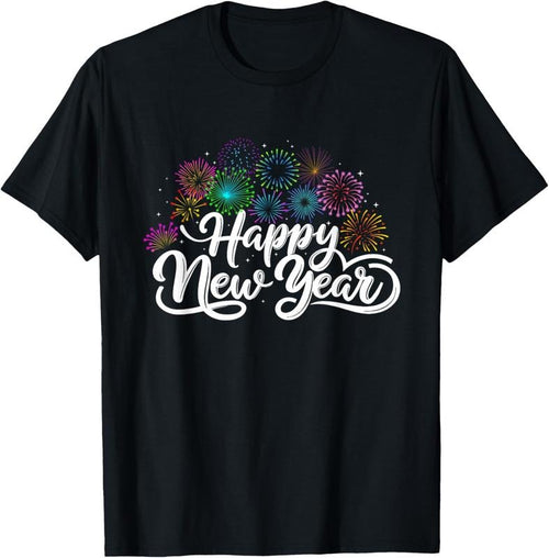 100% Cotton Happy New Year - New Year's Eve New Year Party T-Shirt Hoodie, Sweatshirt | PrintMintTees.com