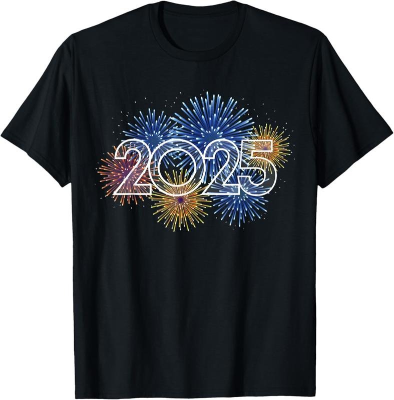 100% Cotton Happy New Year 2025 Eve Party Family Xmas T-Shirt T-Shirt Hoodie, Sweatshirt | PrintMintTees.com