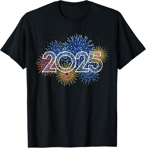 100% Cotton Happy New Year 2025 Eve Party Family Xmas T-Shirt T-Shirt Hoodie, Sweatshirt | PrintMintTees.com