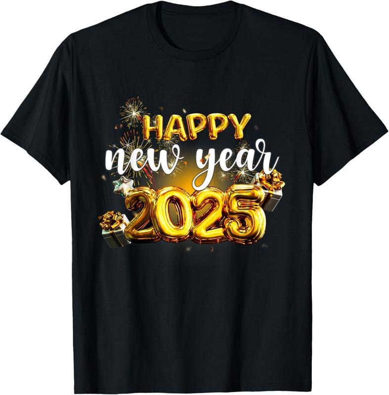 100% Cotton Happy New Year 2025 Family Reunion Party New Year Eve T Shirtstyle{N002}3 T-Shirts, Hoodie, Sweatshirt