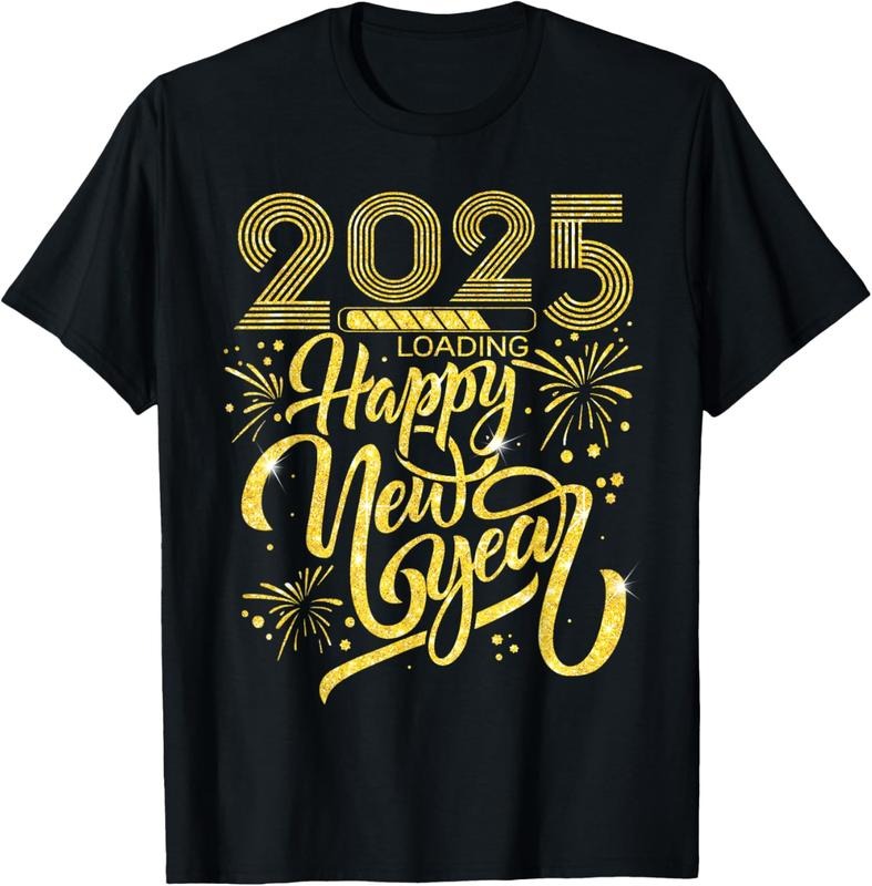 100% Cotton Happy New Year 2025 Loading Fireworks T-Shirts, Hoodie, Sweatshirt