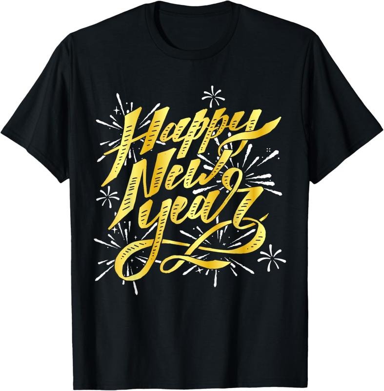 100% Cotton Happy New Year 2025 Men Women   New Years Eve T-Shirt Hoodie, Sweatshirt | PrintMintTees.com