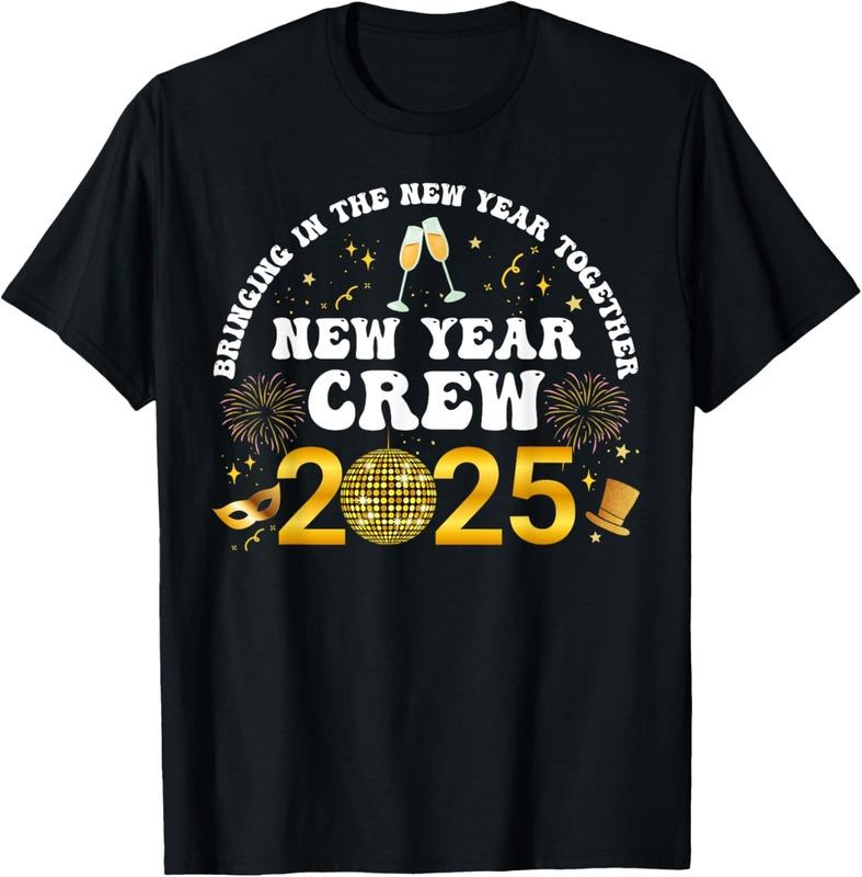 100% Cotton Happy New Year 2025 New Years Eve Party Family Matching 2025 T-Shirts, Hoodie, Sweatshirt