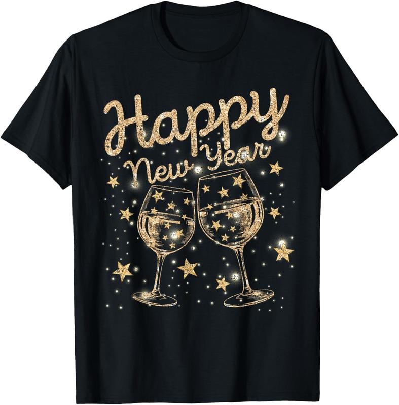 100% Cotton Happy New Year Champagne New Years Men Women T-Shirt Hoodie, Sweatshirt | PrintMintTees.com