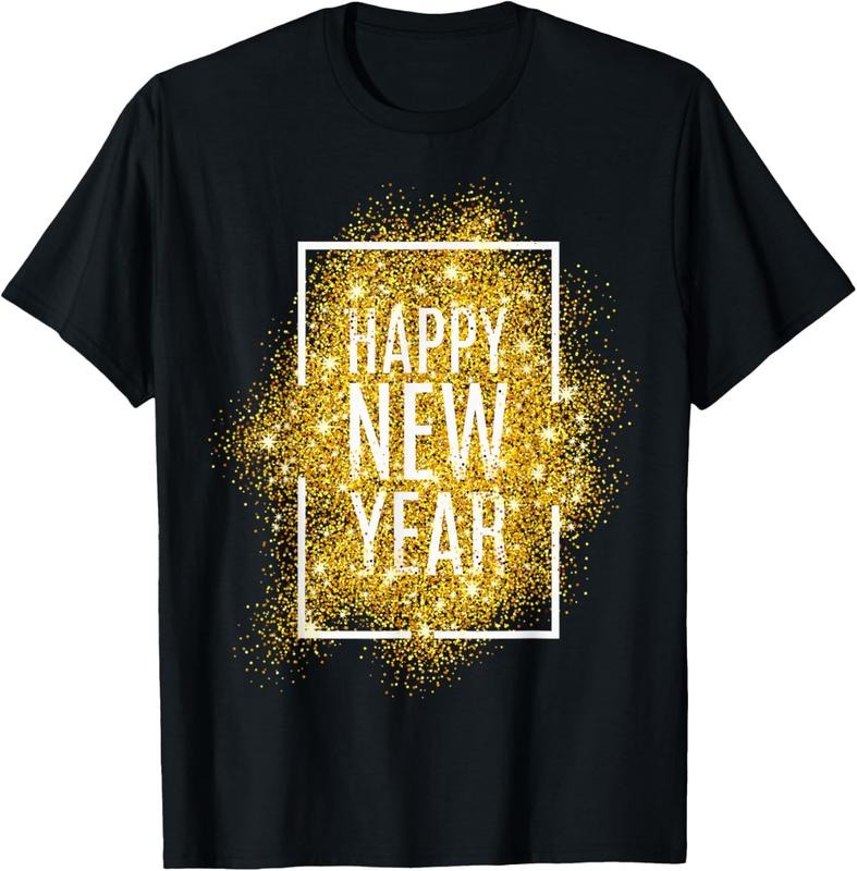 100% Cotton Happy New Year Party Supplies 2025 Family Matching T-Shirts, Hoodie, Sweatshirt
