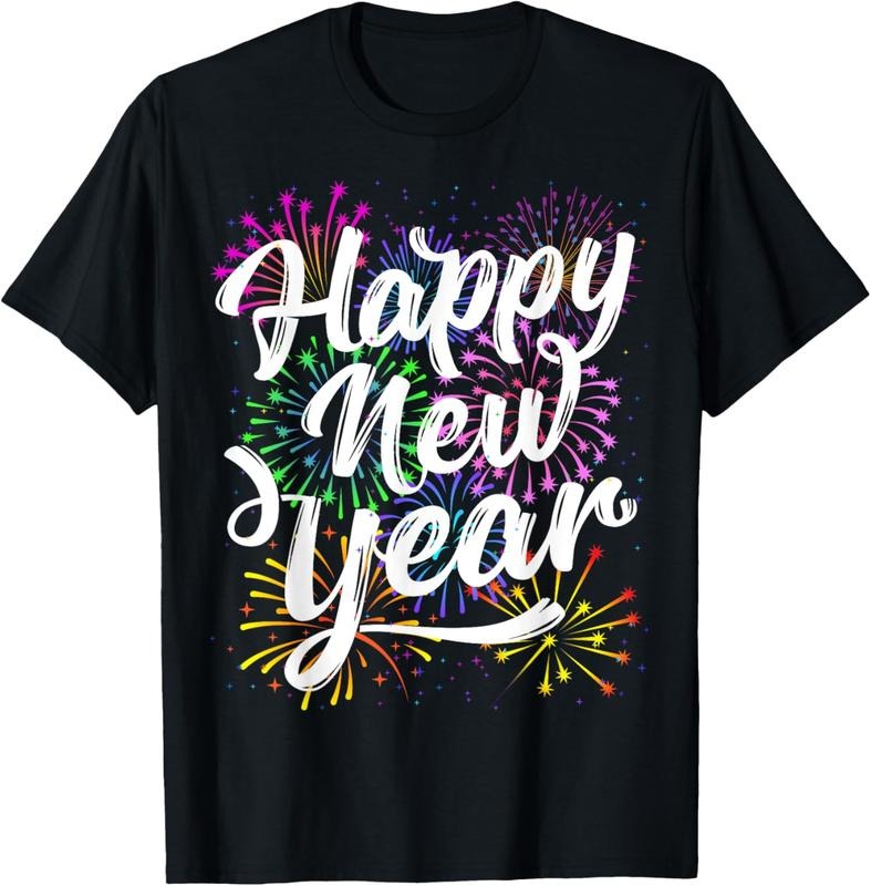 100% Cotton Happy New Year Party Supplies 2025 Family Matching Fireworks T-Shirt Hoodie, Sweatshirt | PrintMintTees.com
