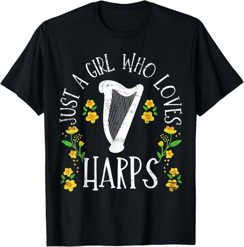 100% Cotton Harp Harpist Girl Cute T-Shirt Hoodie Sweatshirt | PrintMintTees.com