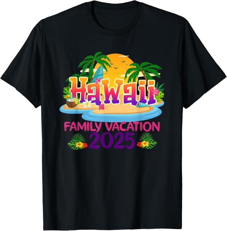 100% Cotton Hawaii Family Vacation 2025 Summer Beach  Men Women T-Shirt Hoodie, Sweatshirt | PrintMintTees.com