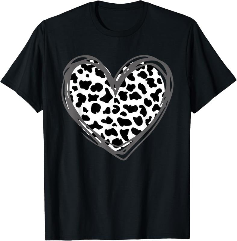 100% Cotton Heart Cow Pattern for Cow Lover T-Shirt Hoodie Sweatshirt | PrintMintTees.com