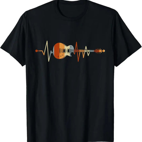 100% Cotton Heartbeat Guitar T-Shirt Hoodie Sweatshirt | PrintMintTees.com
