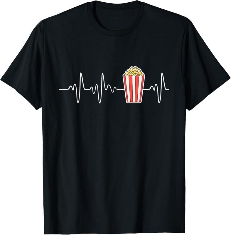 100% Cotton Heartbeat Popcorn T-Shirt Hoodie Sweatshirt | PrintMintTees.com