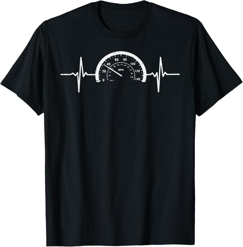 100% Cotton Heartbeat Speedometer Car Guy Auto Garage Racing Dad T-Shirts, Hoodie, Sweatshirt