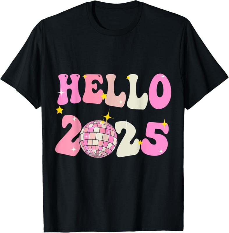 100% Cotton Hello 2025 New YearT Shirt T-Shirts, Hoodie, Sweatshirt