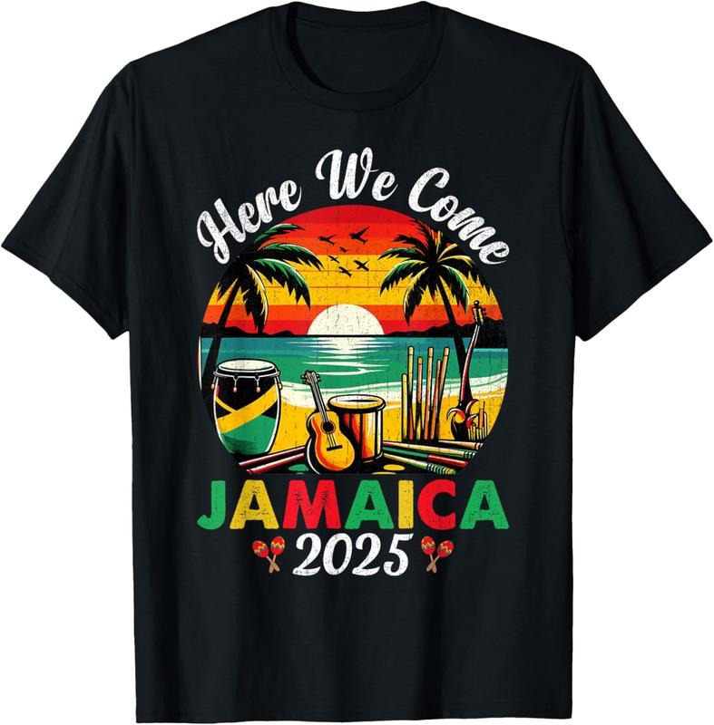 100% Cotton Here We Come Jamaica 2025 Girls Trip Family Summer Vacation T-Shirt Hoodie, Sweatshirt | PrintMintTees.com