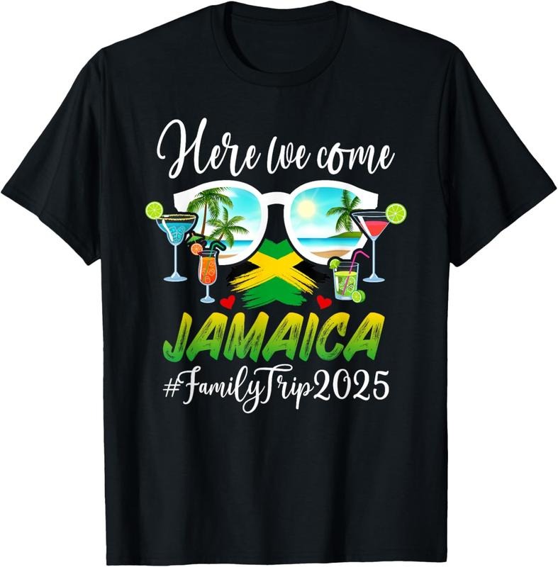 100% Cotton Here We Come Jamaica Family Trip 2025 Jamaica Vacation Shirt Hoodie Sweatshirt