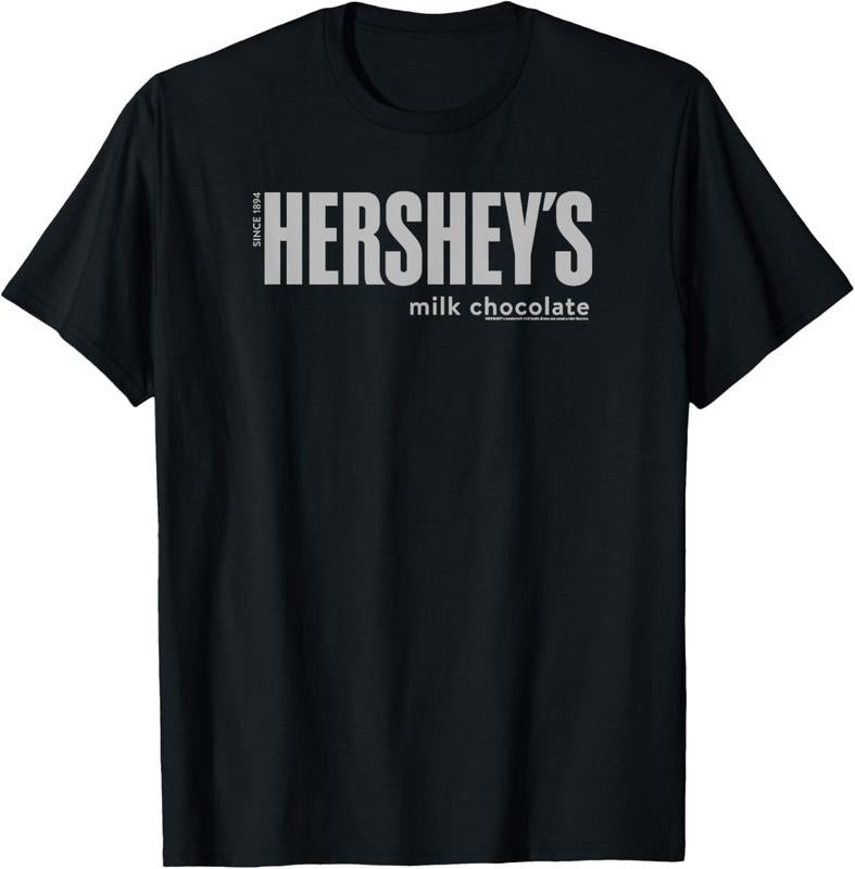 100% Cotton Hershey's Milk Chocolate Vintage Classic Candy Logo T-Shirt Hoodie Sweatshirt | PrintMintTees.com
